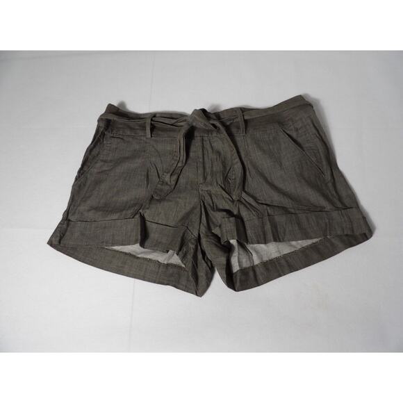 Banana Republic 14 Martin Fit Shorts Grey Chino Style Tie Front Vacay Casual - Picture 2 of 10